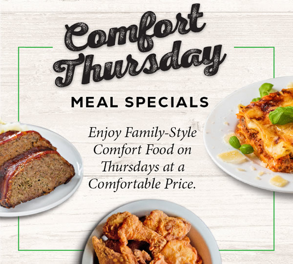 Comfort Thursday Menu