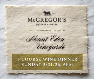 Mt Eden Wine Dinner